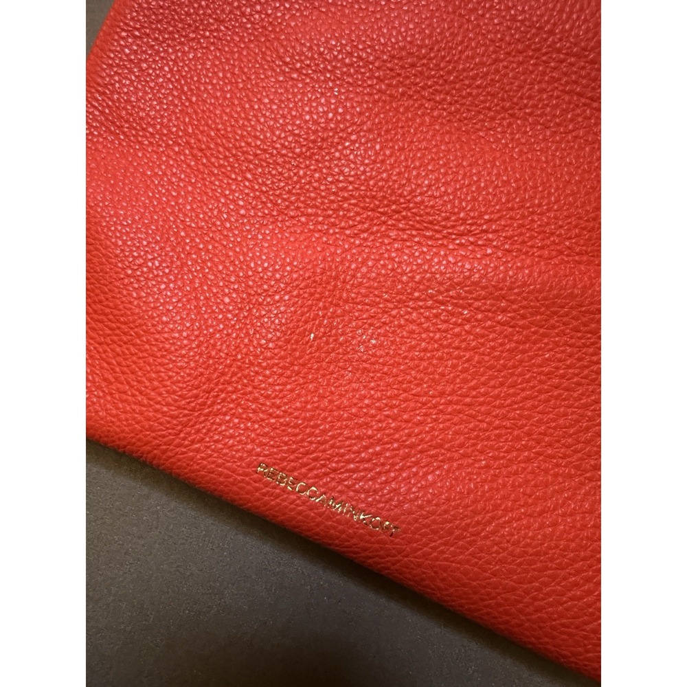 Rebecca Minkoff Genuine Leather Red Crossbody/Clutch Bag Adjustable Strap Zip - Picture 2 of 6